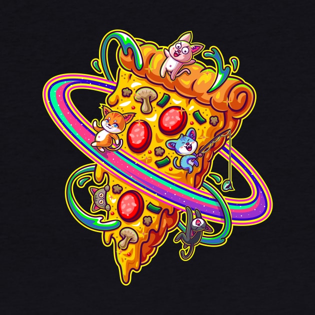 Pizza Cats Planet by Cuteskull